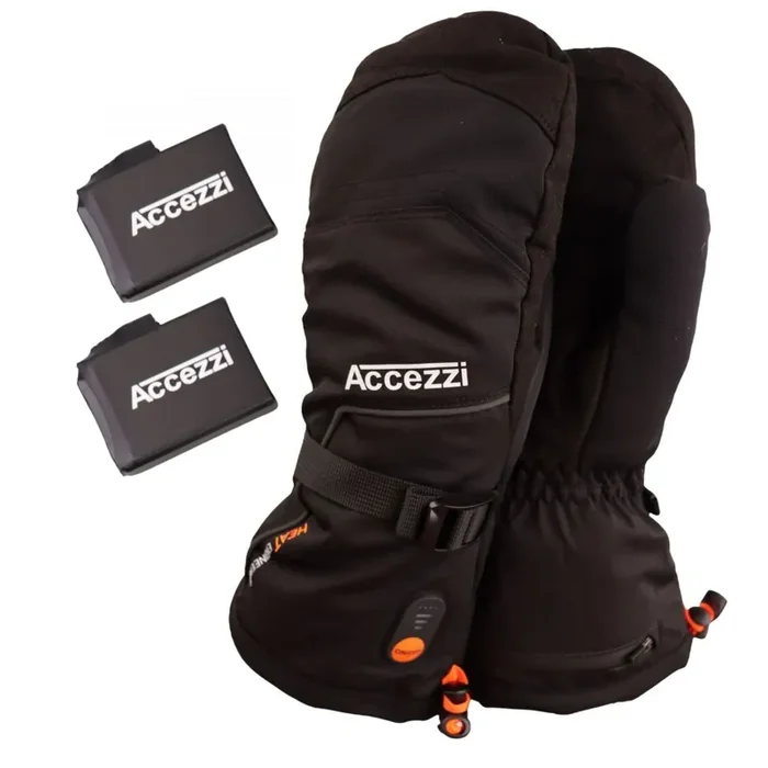 Accezzi Heat Mittens, moufles chauffants, noir Achat Immédiat