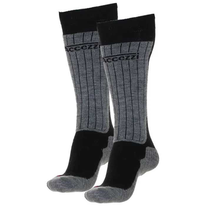 Accezzi Merino 50 chaussettes de ski, 2 paires, noir Garantie Incluse