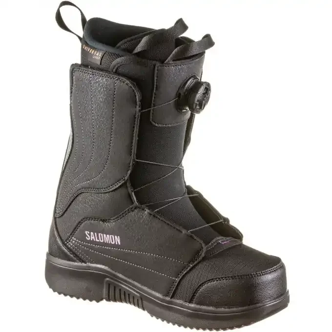 Achat Immédiat Bottes de snowboard Salomon PEARL BOA Black/Royal Lilac