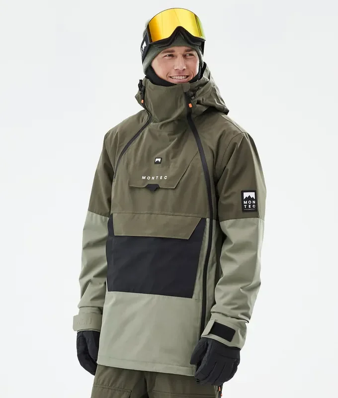 Acheter Direct Montec Doom Veste Snowboard Homme Olive Green/Black/Greenish