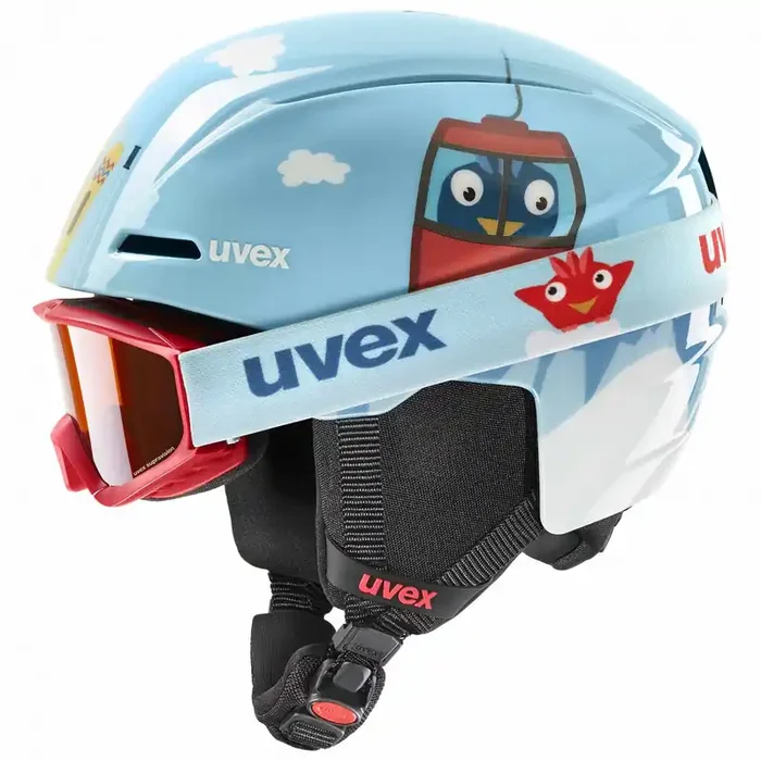 Affaire À Saisir Uvex Viti Set, casque de ski + masque de ski, junior, bleu clair