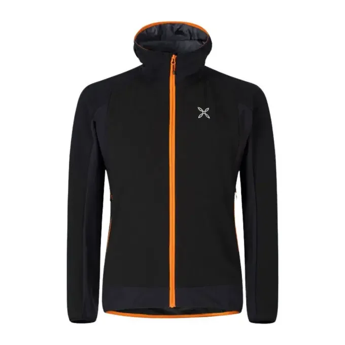 Affaire À Saisir Veste softshell homme Montura Premium – Noir/Mandarine