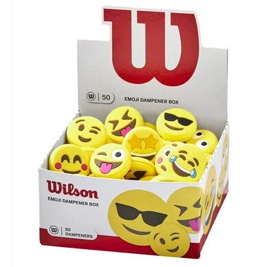 Anti-vibrateurs de Raquette Wilson Emoji Dampener Yellow Black White (50 pièces)