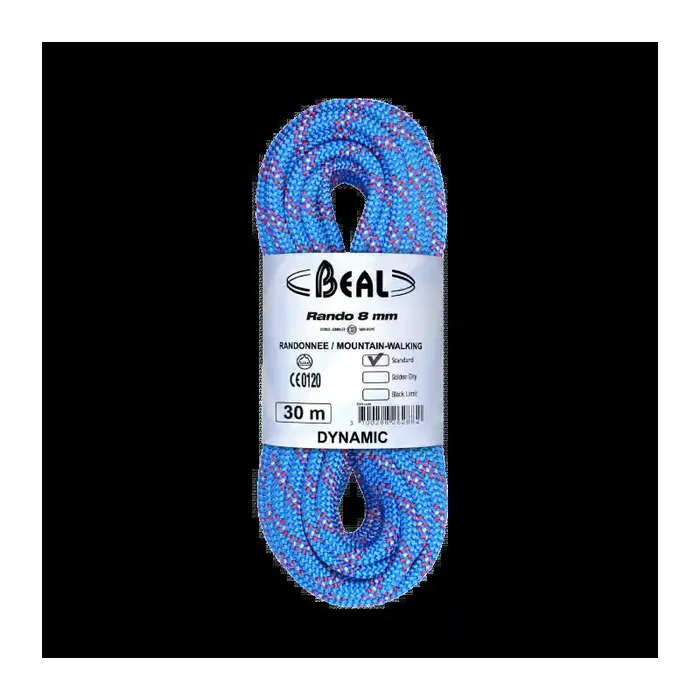 Artisanat Corde dynamique jumelée Rando 8mm Longueur 30 mètres Béal