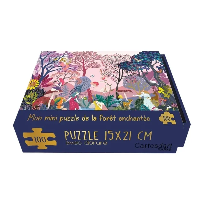 Artisanat Mini Puzzle Forêt enchantée 100 pièces Cartes d'Art