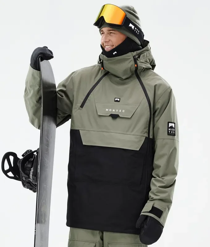 Authentique Montec Doom Veste Snowboard Homme Greenish/Black