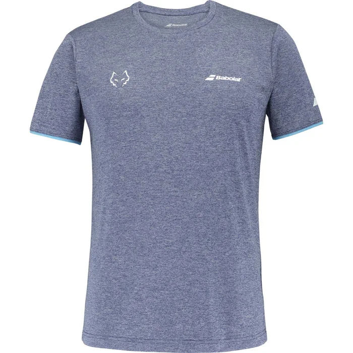 Babolat Camiseta hombre cuello redondo Lebron azul jaspeado