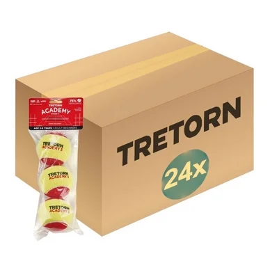 Balle de Tennis Tretorn Academy Red Felt 3 Pack (Carton 24×3)