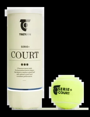 Balle de Tennis Tretorn Série+ Court 3 Tube (Carton 24×3)