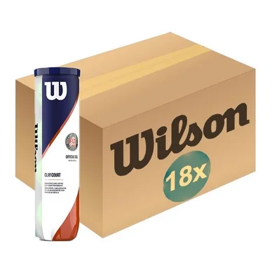 Balle de Tennis Wilson Roland Garros Clay (Boîte 18×4)