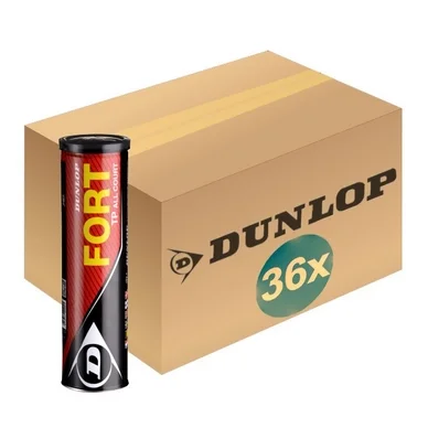 Balles de Tennis Dunlop Fort TP 4 Tin (Carton 18×4)