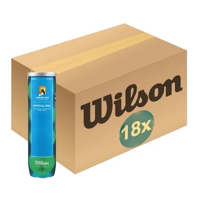 Balles de tennis Wilson Australian Open 4-Tin Jaune (Carton 18×4)