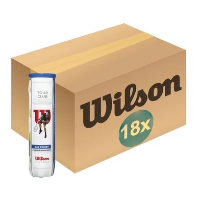 Balles de tennis Wilson Tour Club 4-unités Jaune (Carton 18×4)