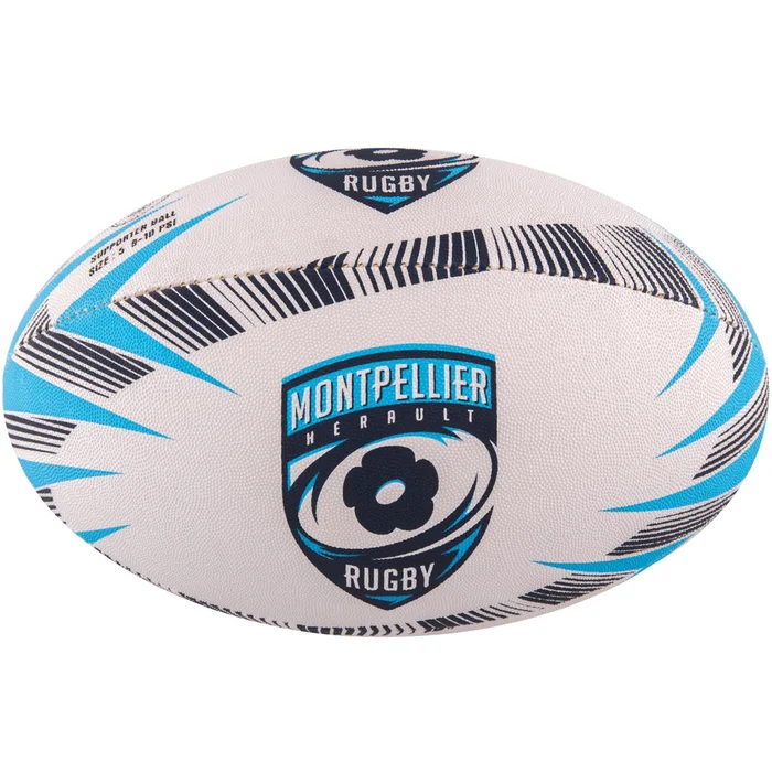 Ballon de rugby supporter Gilbert Montpellier (taille 5) [Taille  5]