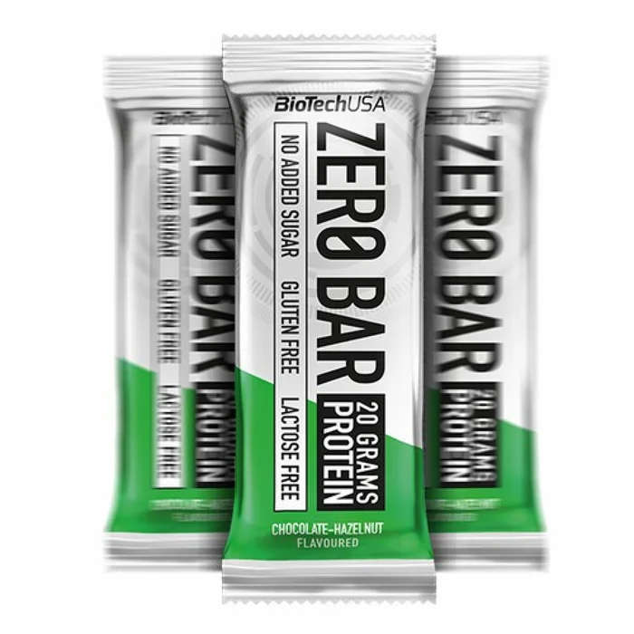 Barre de collations Biotech USA zero bar – Chocolat-noisette (x20)