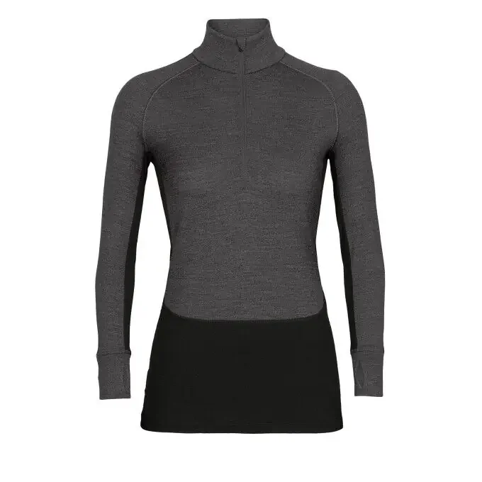 Base layers Icebreaker W ZONEKNIT 260 LS HALFJET Jet Heather/Bl Paiement Sécurisé