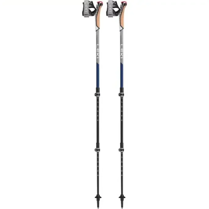 Bâton de marche Leki TRAVELLER CARBON Midnightblue Dark Metallic/Llight Anthracite/White Seulement Aujourd’hui