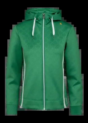 Blouson de Tennis Robey Femme Forehand Tracksuit Full Zip Jacket Grass Green