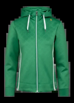 Blouson de Tennis Robey Fille Forehand Tracksuit Full Zip Jacket Grass Green