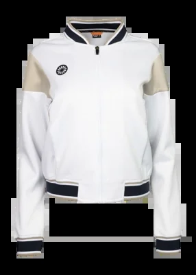 Blouson de Tennis The Indian Maharadja Femme Pique Bomber Jacket Bright White