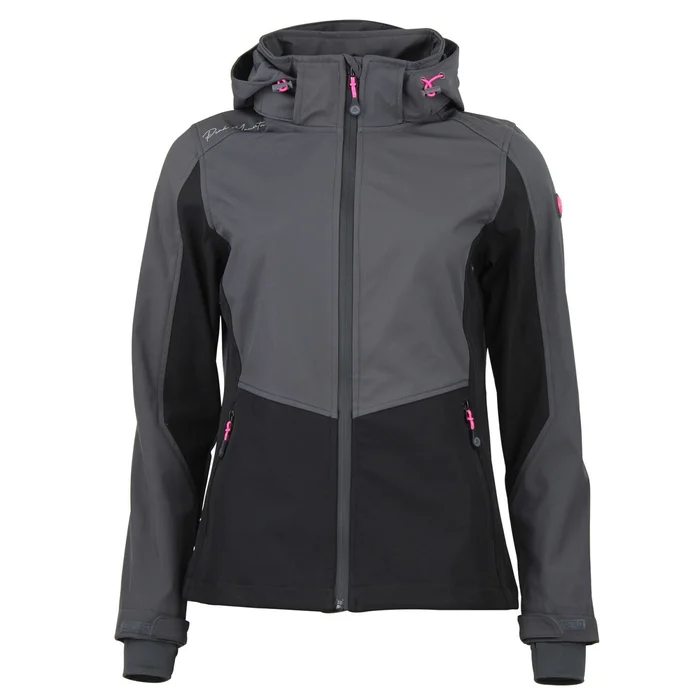 Blouson u00e0 capuche zippu00e9 contrecolle mesh femme Peak Mountain Softshell [Taille S]