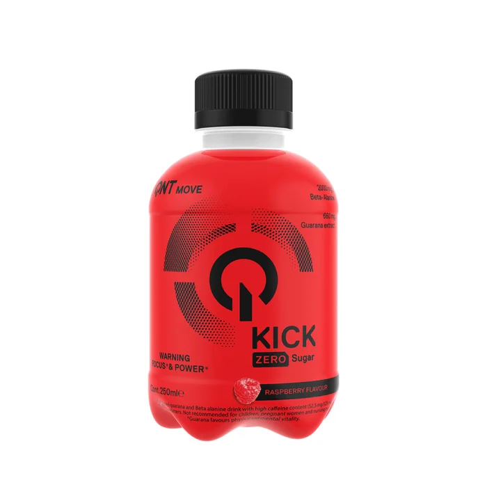 Boisson énergétique framboise sans sucre QNT Kick Drink [Taille 250 ml]