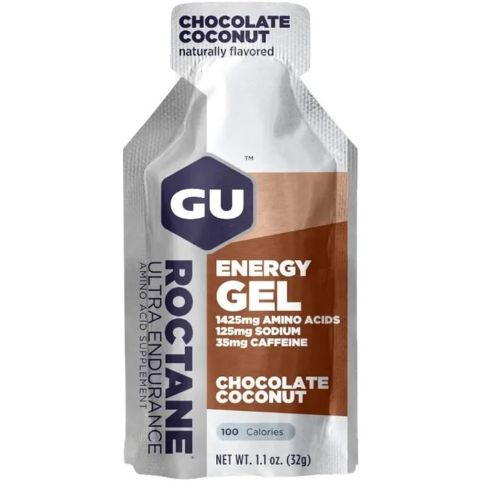Boîte de 24 gels énergétique Longue Distance – Enrichi en Sodium & BCAA Chocolat/CocoGu Genery
