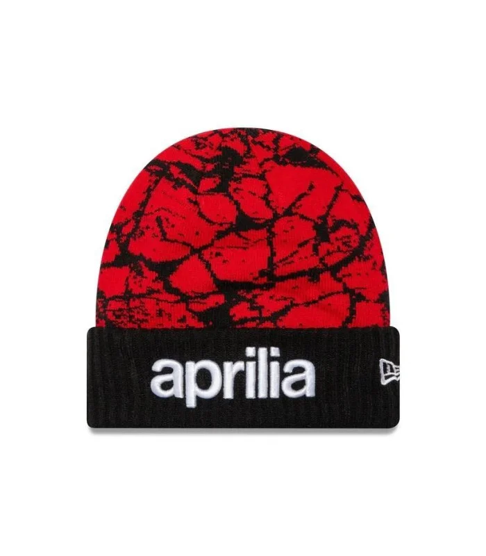 Bonnet Aprilia Crackle Cuff Taille Unique Rouge Noir