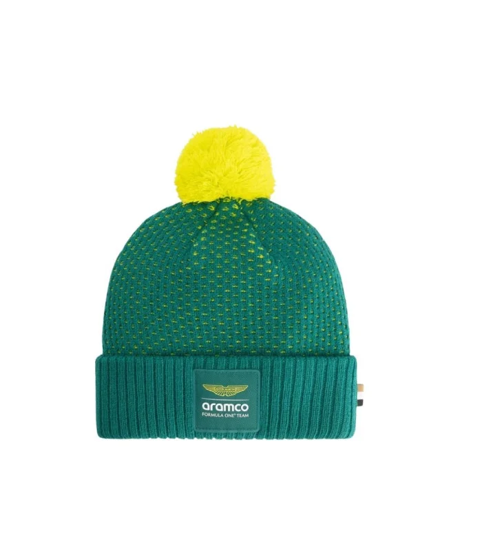Bonnet d’hiver vert de l’équipe Aston Martin F1