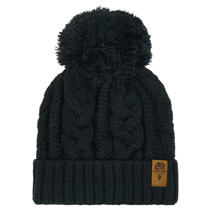 Bonnet pompom vogue tissé Écosse