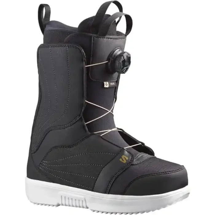 Boots femme salomon pearl boa noir blanc or Certifié