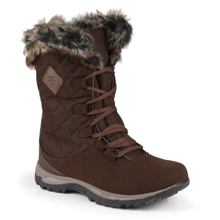 Bottes avec col brodu00e9 de fausse fourrure femme Regatta Newley Thermo [Taille 36]