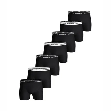 Boxer Björn Borg Men Core Shorts Sammy Sammy Neon Solid Black (Lot de 7)