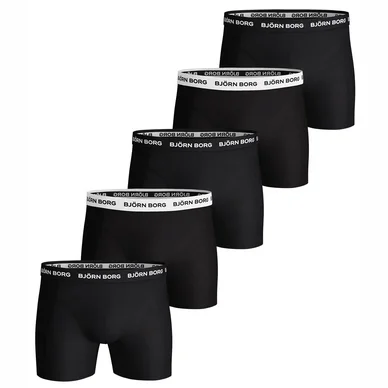 Boxer Björn Borg Men Essenstial Solid Black (Lot de 5)