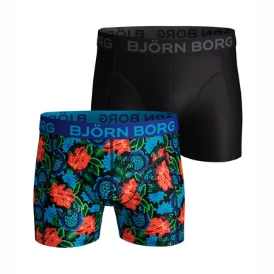 Boxers Björn Borg Men Essential Shorts Sammy BB Dramatic Flower Black Beauty (Lot de 2)