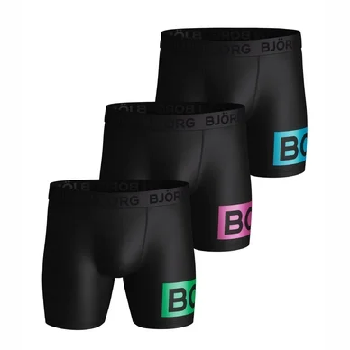 Boxers Björn Borg Men Performance Radiate Per Black Green (3 pack)