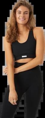 Brassière Björn Borg Femme Studio Low Seamless Black Beauty