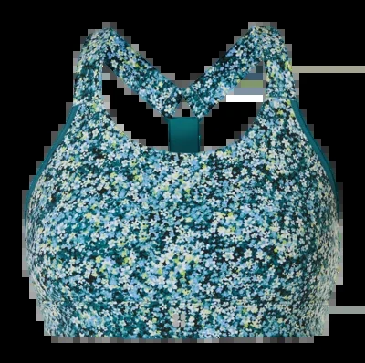 Brassière Sweaty Betty Femme Power Soutien Moyen Imprimé Prairie Bleue