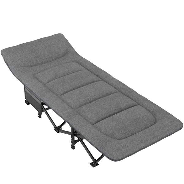 Cama de Camping Nordcore Premium, Gris-190x68x40cm – máx 200kg