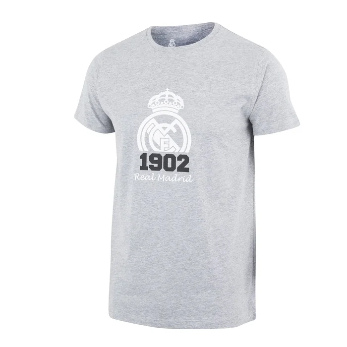 Camiseta Hombre Escudo 1902 Gris Real Madrid – Boutique Officiel Real Madrid CF