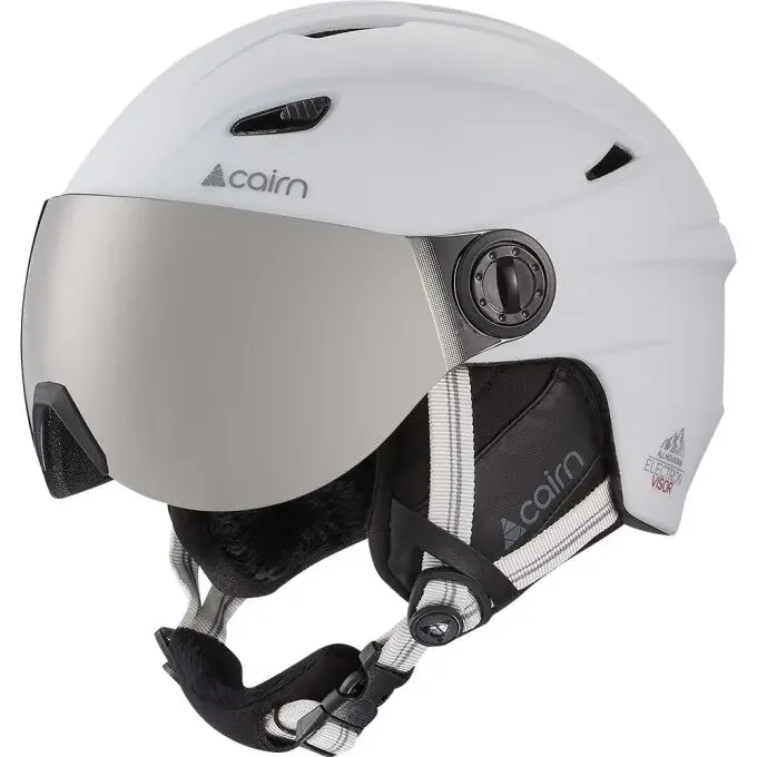 Casque Cairn ELECTRON VISOR J Mat White Haute Qualité