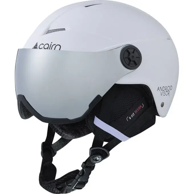 Casque de ski Cairn ANDROID VISOR mat white Premium