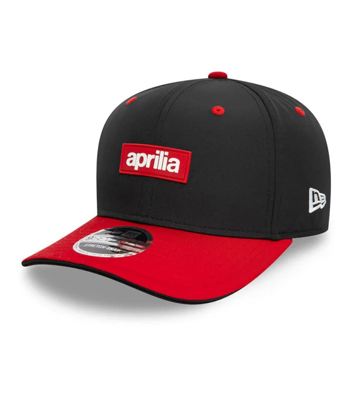 Casquette 9 SEVENTY Stretch-Snap Aprilia Moto GP New Era Noir Rouge Taille Unique Adulte