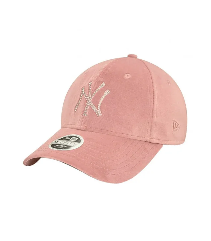 Casquette 9FORTY Adjustable NY Yankees Velour Diamante Rose – Femme