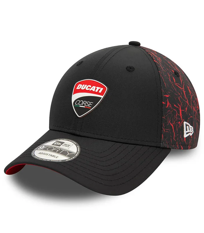 Casquette 9FORTY New Era Ducati Motor Logo Crinkle All Over Print Taille Unique