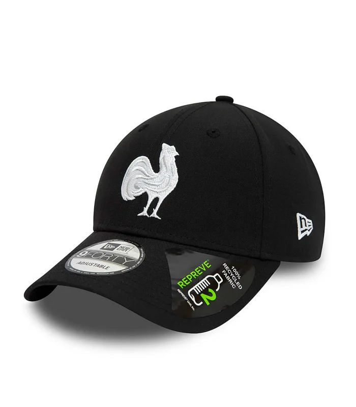 Casquette 9ORTY Fédération Française de Rugby Repreve Noir