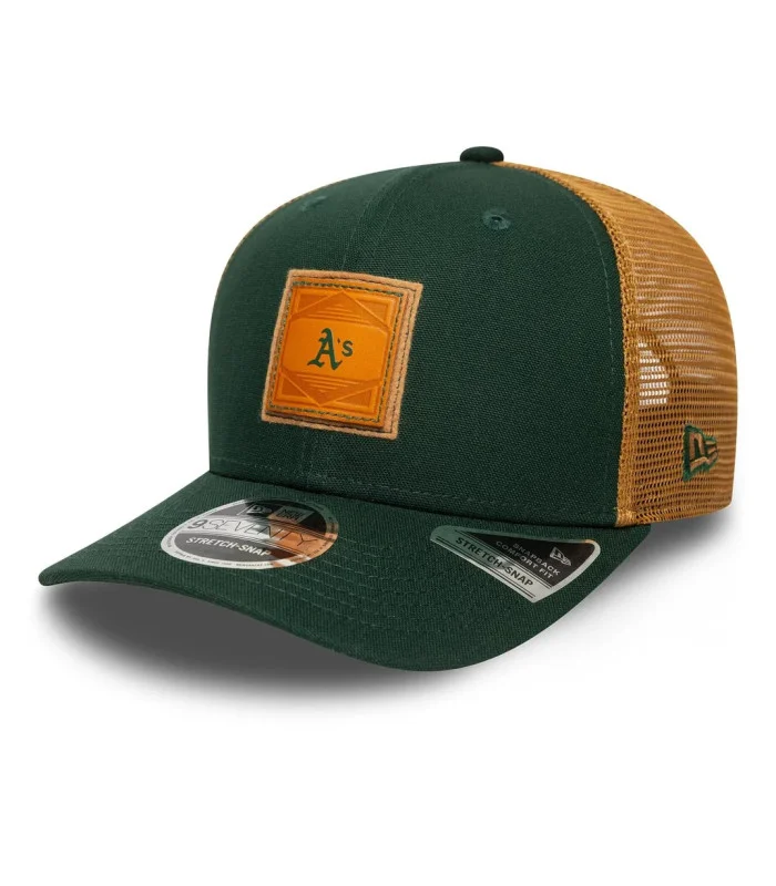 Casquette 9SEVENTY Stretch Snap Oakland Athletics Debossed Logo Vert Foncé