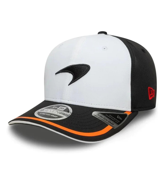 Casquette 9SEVENTY Stretch Snap Recycled McLaren Racing Retro Adulte Taille Unique Blanc/Noir