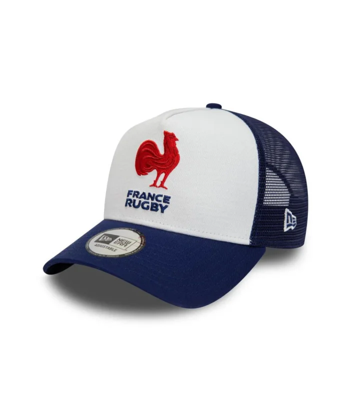 Casquette A-Frame Trucker 9FORTY Fédération Française de Rugby Blanc