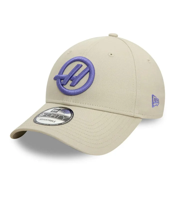 Casquette de baseball saisonnière 9Forty Haas Racing F1 New Era – Beige